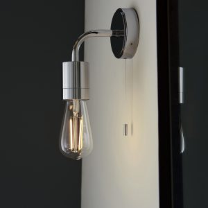Afton Modern Bathroom Wall Light In Chrome | Bed Sava