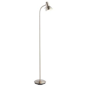 Agen Metal Task Floor Lamp In Satin Nickel | Bed Sava