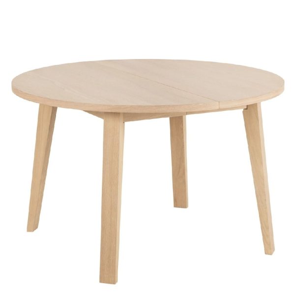Agnano Wooden Coffee Table Round In White Oak | Bed Sava