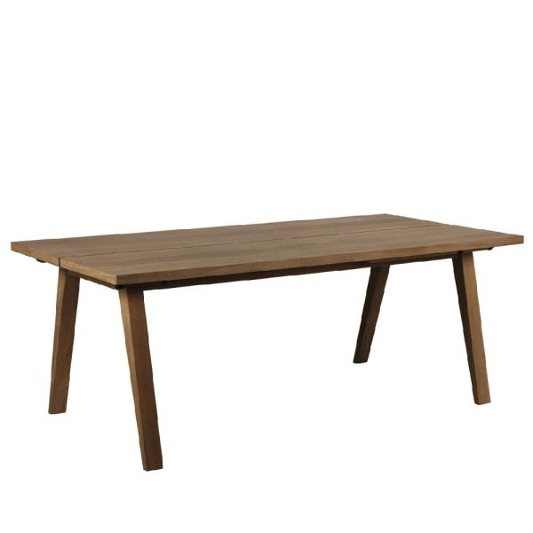 Agnano Wooden Dining Table Rectangular In Smoked Oak | Bed Sava
