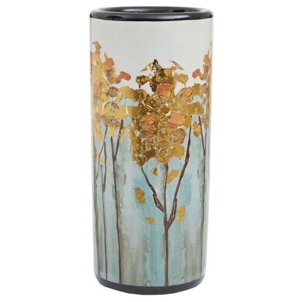 Aiken Stoneware Umbrella Stand In Multicolored | Bed Sava