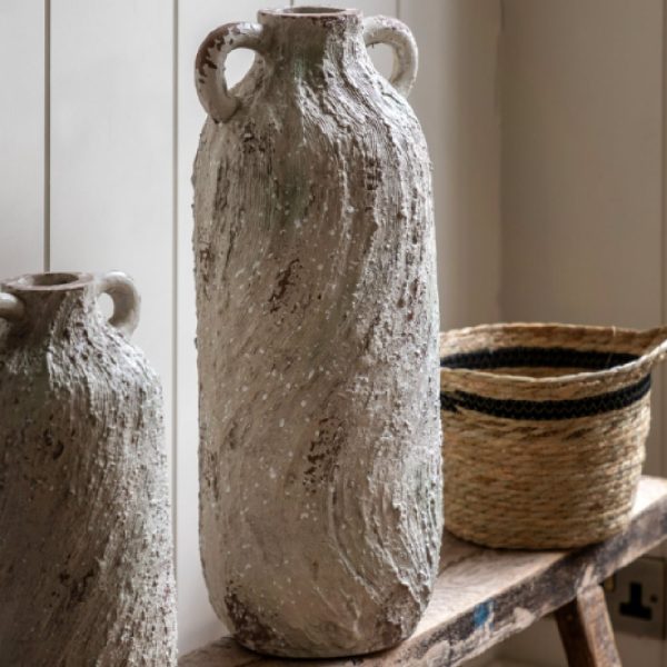 Airdrie Large Magnesium Decorative Vase In Stone | Bed Sava