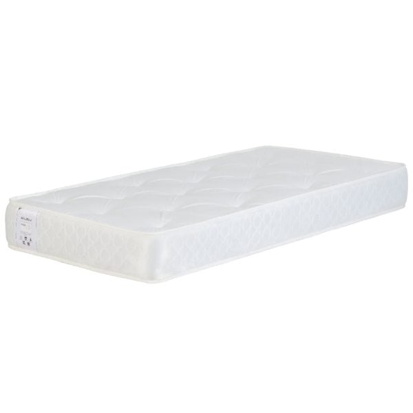 Akron Fabric Single Mattress In Ivory | Bed Sava