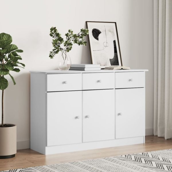 Akron Wooden Sideboard With 3 Doors 3 Drawers In White | Bed Sava