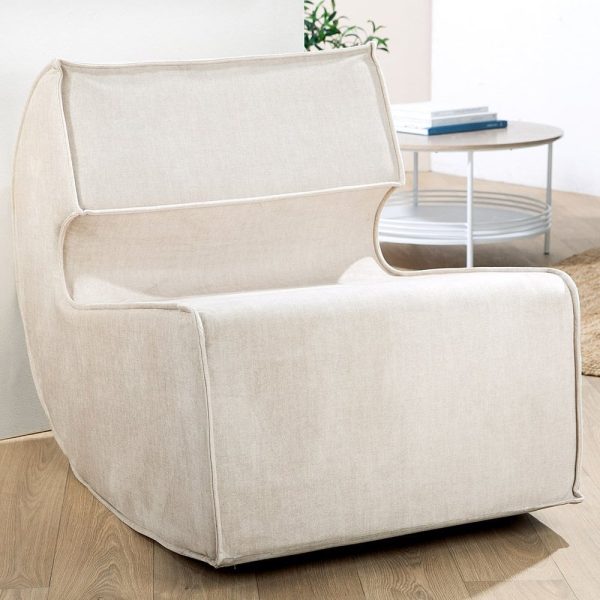 Alamosa Fabric Armchair In Beige | Bed Sava