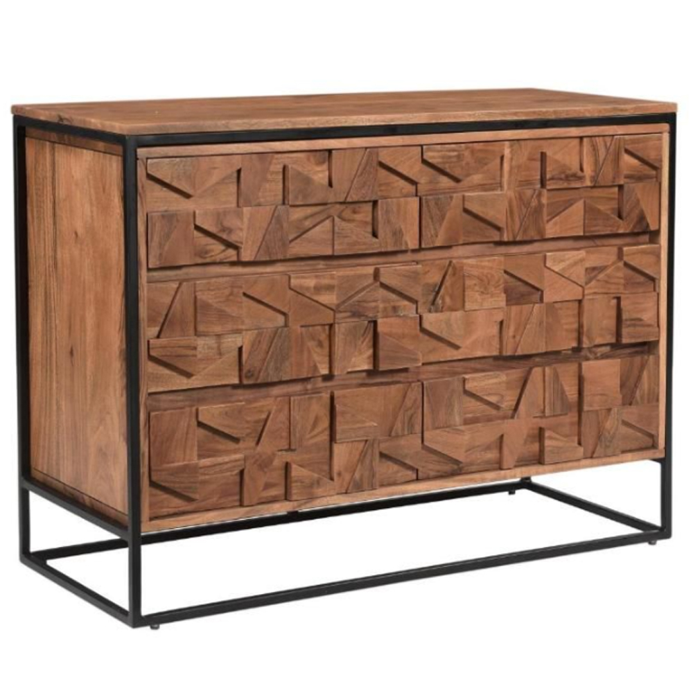 Albany Wooden Chest Of 6 Drawers In Natural