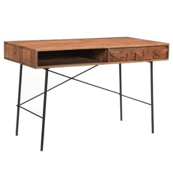 Albany Wooden Laptop Desk With 1 Drawer In Natural | Bed Sava