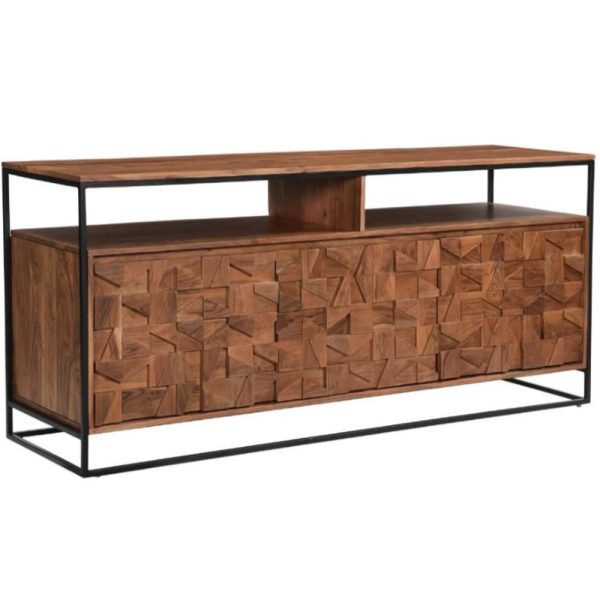 Albany Wooden Storage Cabinet With 3 Doors In Natural | Bed Sava