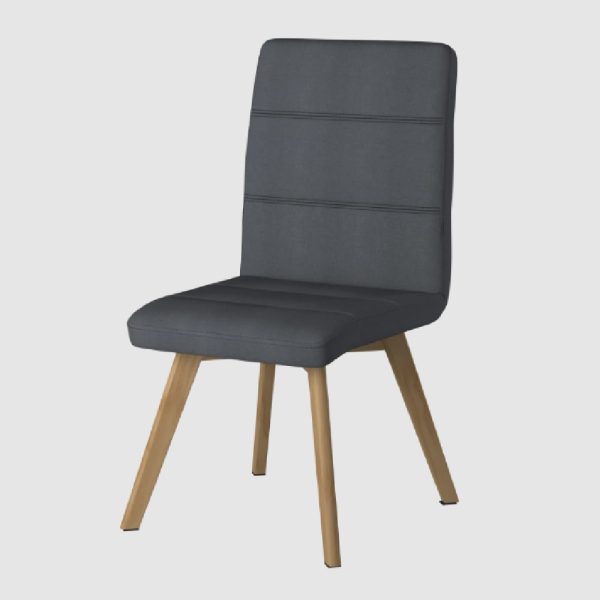 Albion Fabric Home And Office Chair With Oak Legs In Grey | Bed Sava