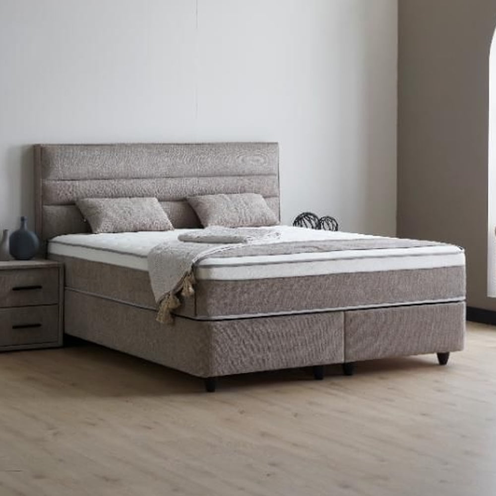 Albion Fabric Ottoman Storage Super King Size Bed In Oatmeal