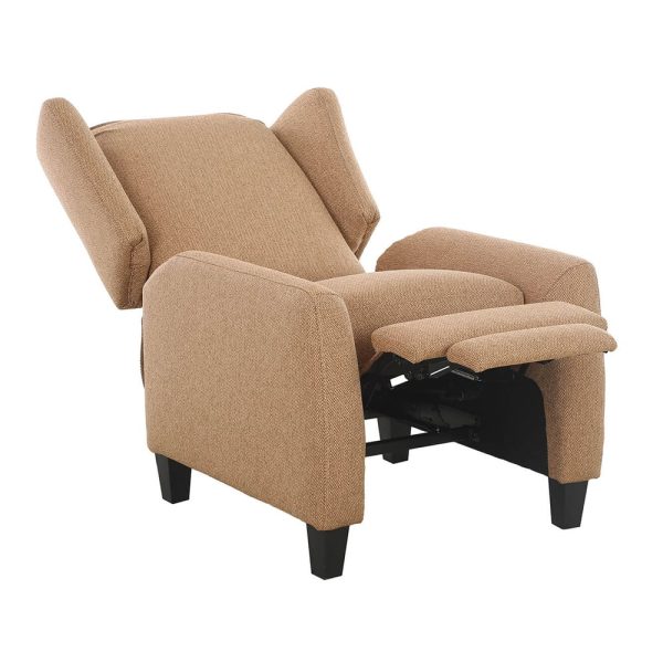 Alcoa Pushback Fabric Recliner Chair In Rust | Bed Sava