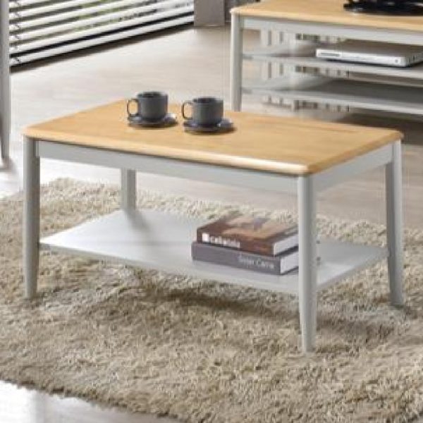 Alcor Wooden Coffee Table In Oak And Grey | Bed Sava