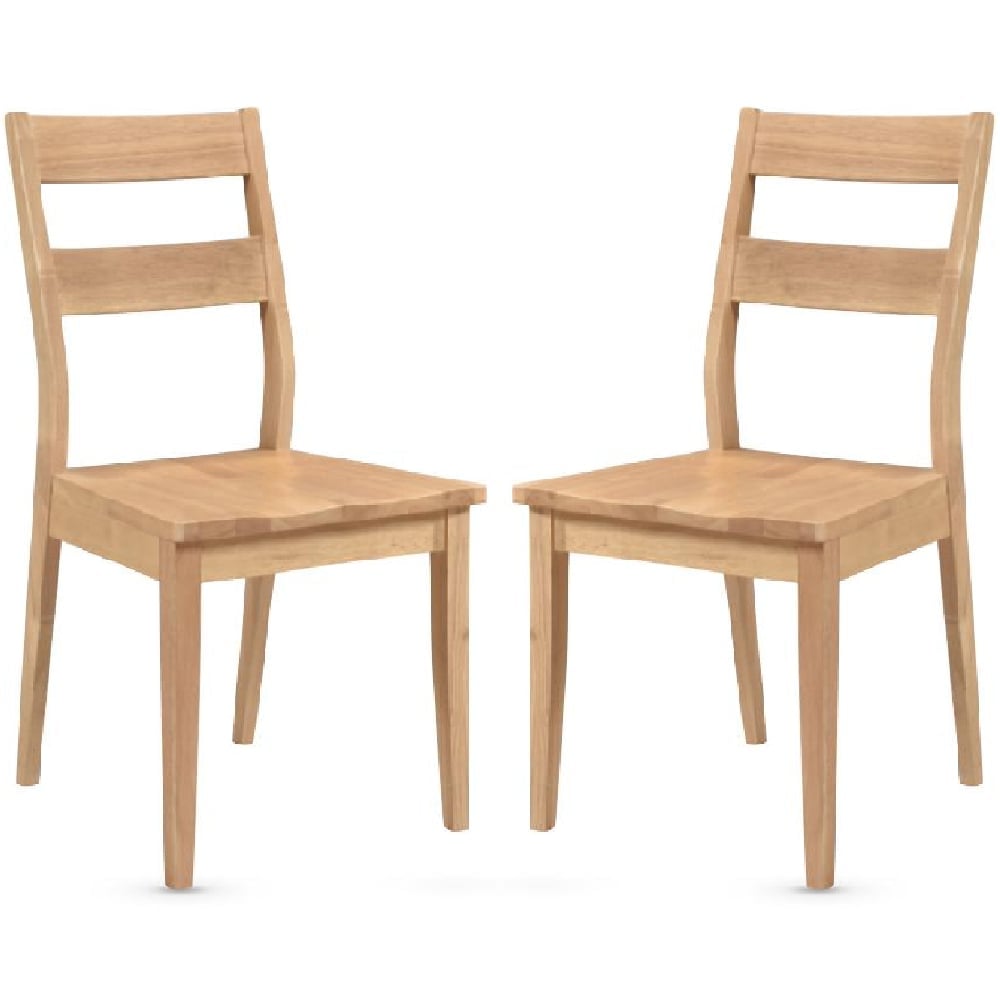 Alesund Oak Wooden Dining Chairs In Pair