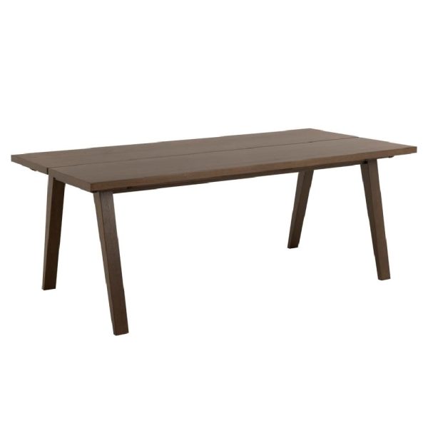 Alisto Wooden Rectangular Dining Table In Smoked Oak | Bed Sava
