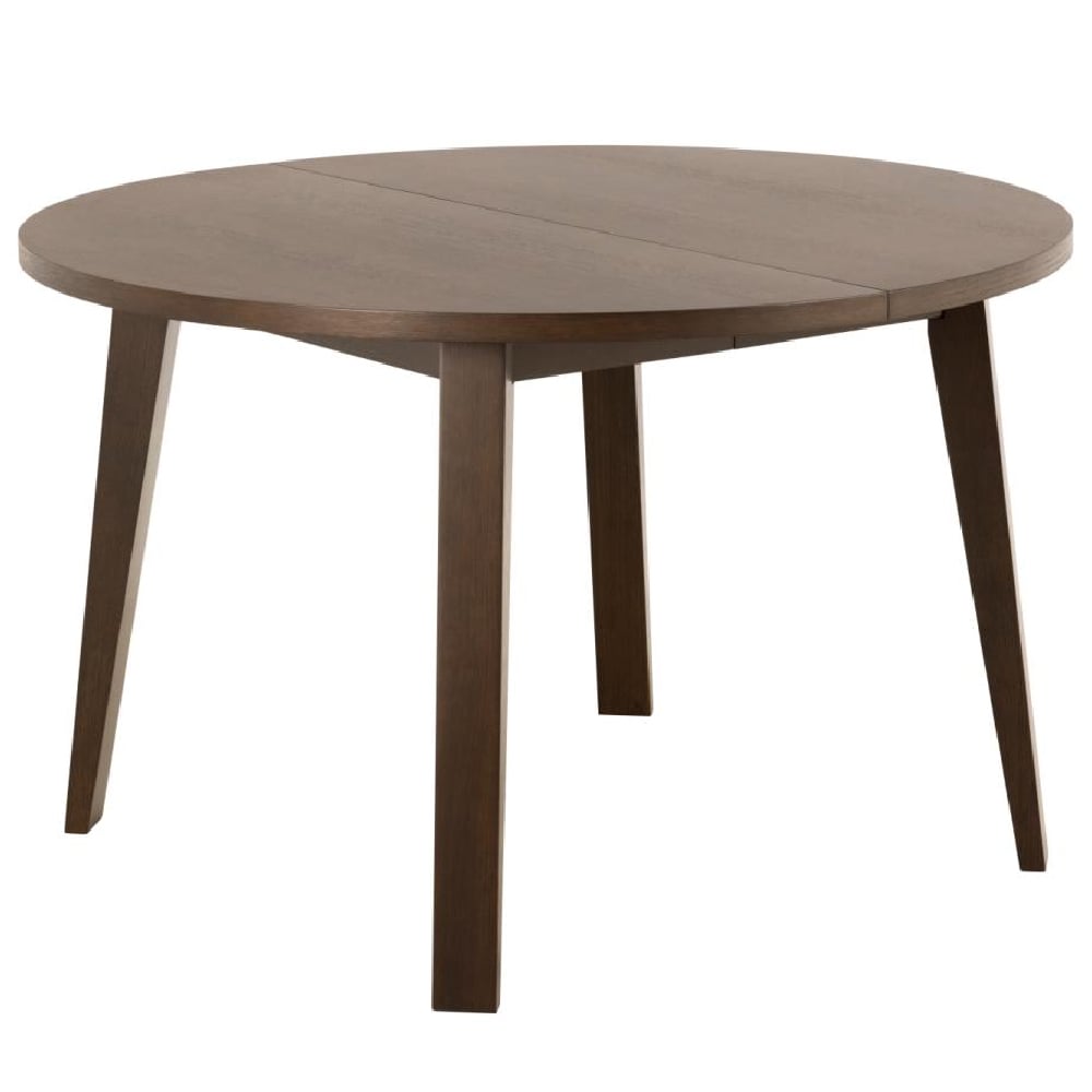 Alisto Wooden Round Dininig Table In Smoked Oak