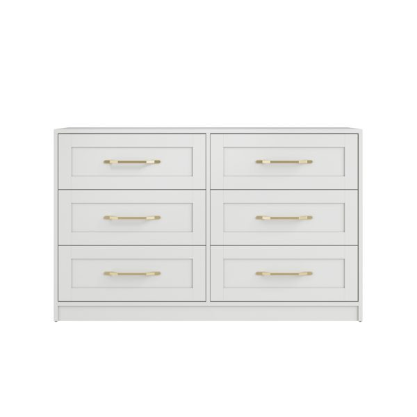 Allen Wooden Chest Of 6 Drawers In White | Bed Sava