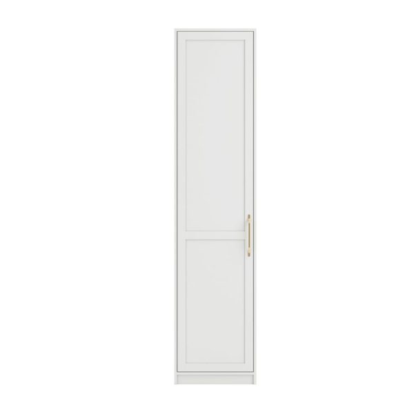 Allen Wooden Wardrobe With 1 Door In White | Bed Sava