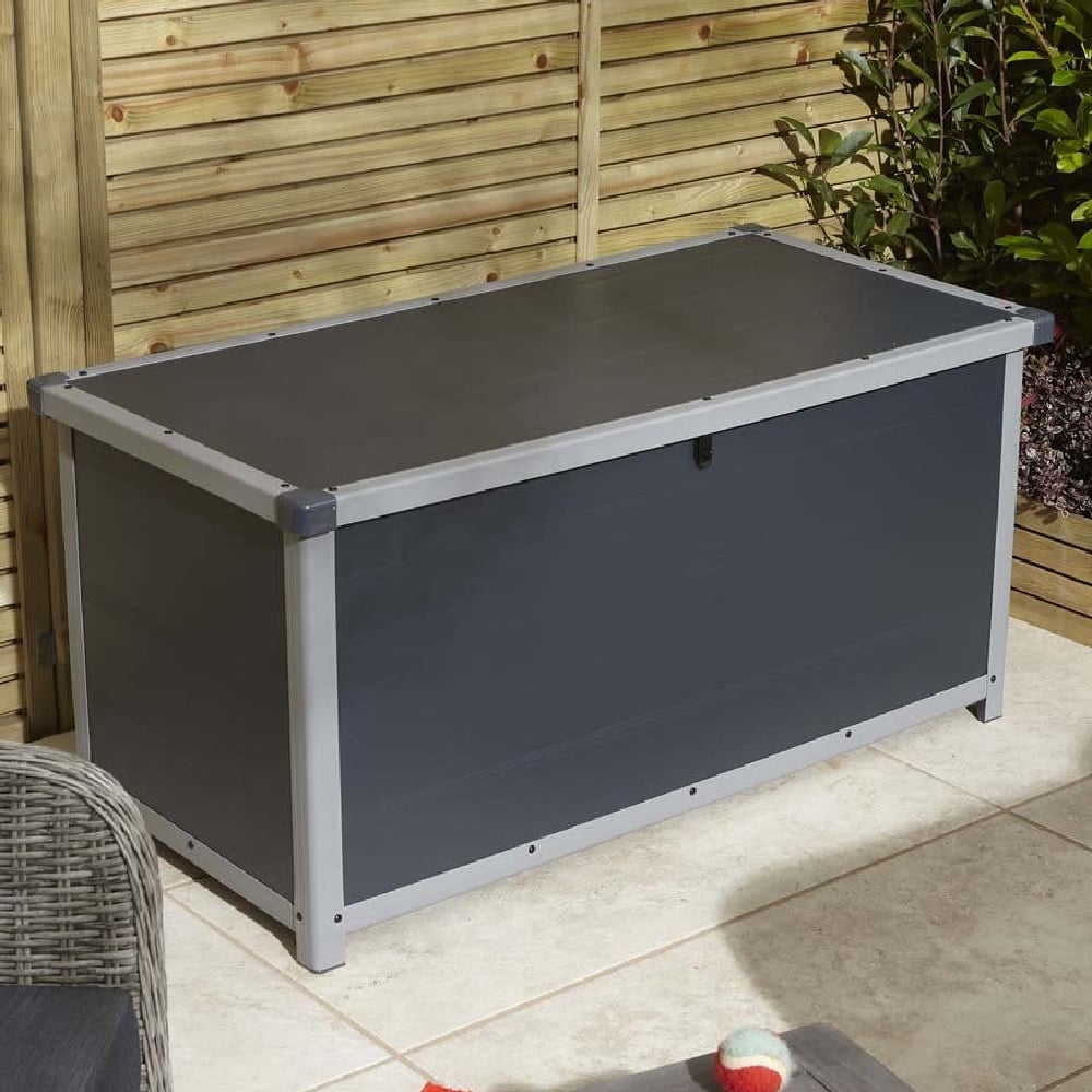 Alloya Plastic Garden Storage Box In Dark Grey