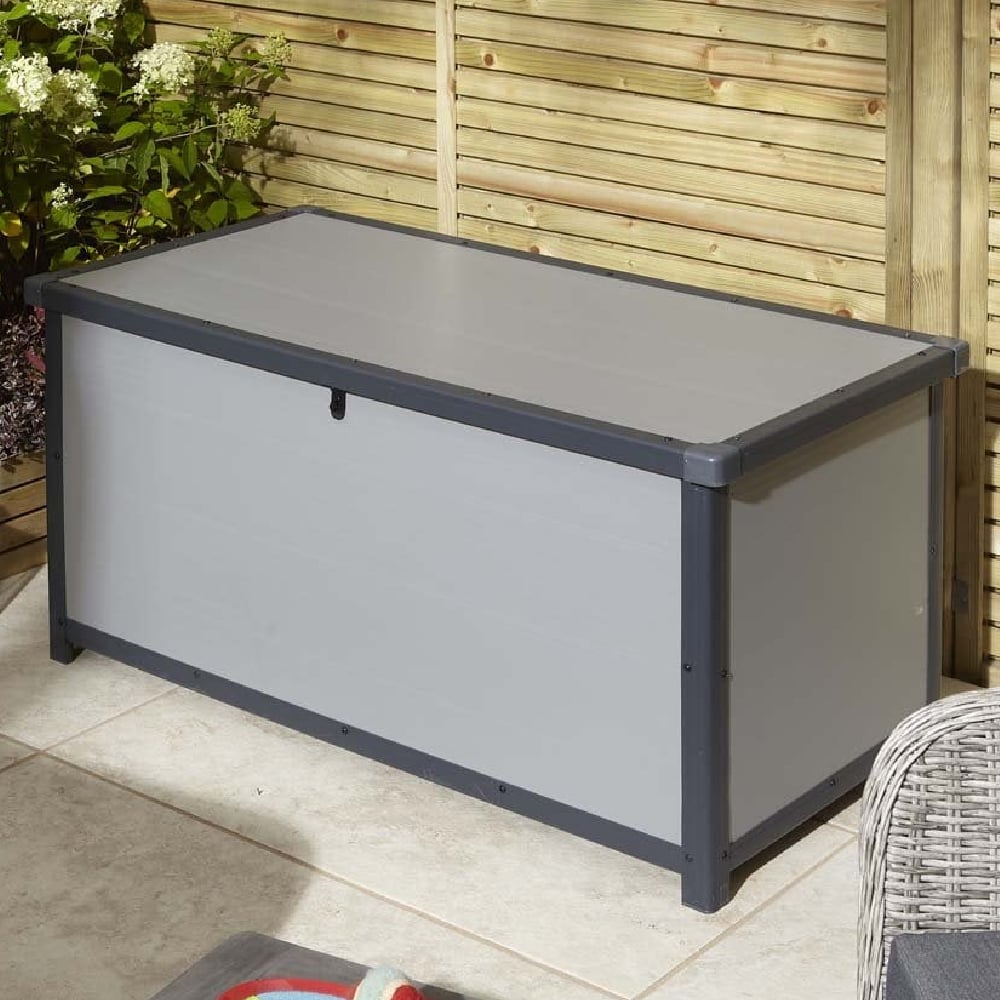 Alloya Plastic Garden Storage Box In Light Grey
