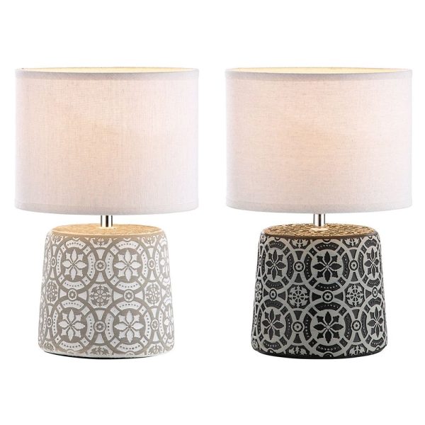 Allston Grey And Black Cement Oriental Table Lamps In Pair | Bed Sava