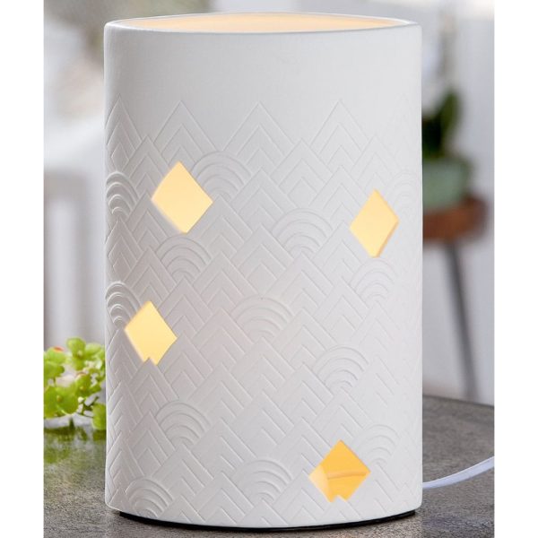Allston Tall Porcelain Table Lamp In White | Bed Sava