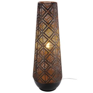 Almazar Metal Floor Lamp Small In Black | Bed Sava