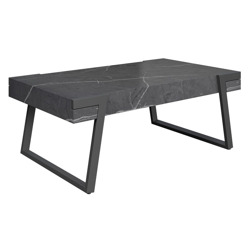 Alpine Wooden Coffee Table In Grey Marble Effect