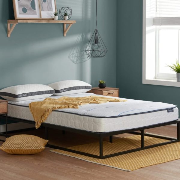 Amarillo Fabric Small Double Mattress In White | Bed Sava