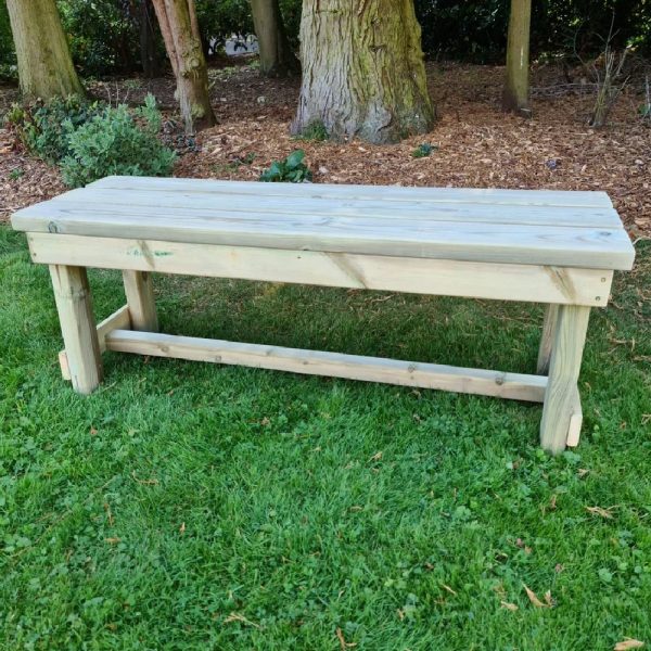 Amersham Wooden Garden Seating Bench In Natural | Bed Sava