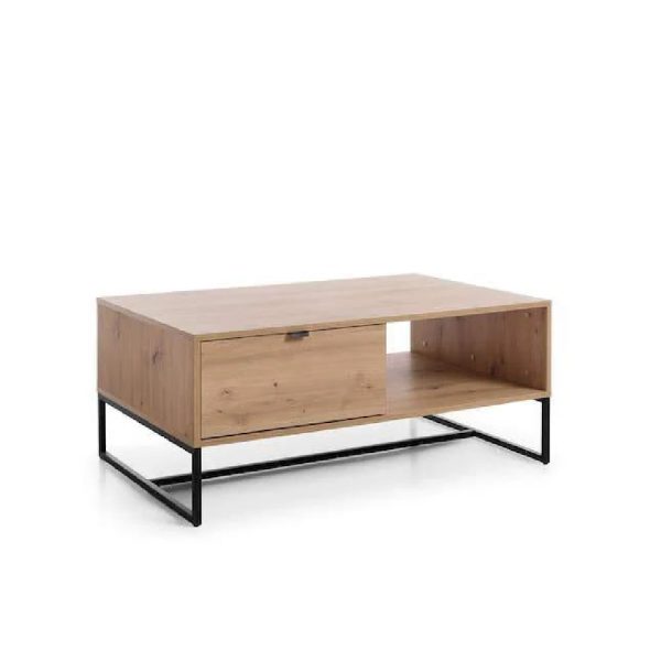 Amherst Wooden Coffee Table With 1 Drawer In Artisan Oak | Bed Sava
