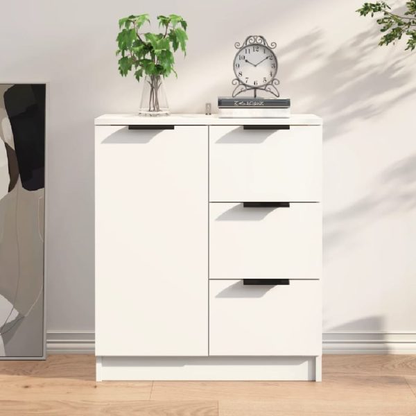 Anaheim Wooden Sideboard With 1 Door 3 Drawers In White | Bed Sava