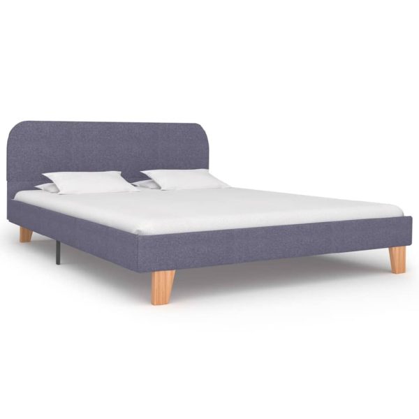 Annapolis Fabric Double Bed In Light Grey | Bed Sava