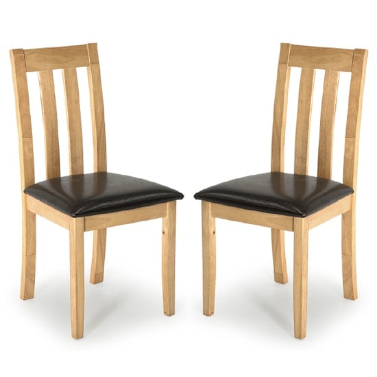 Annect Natural Wooden Dining Chairs In Pair