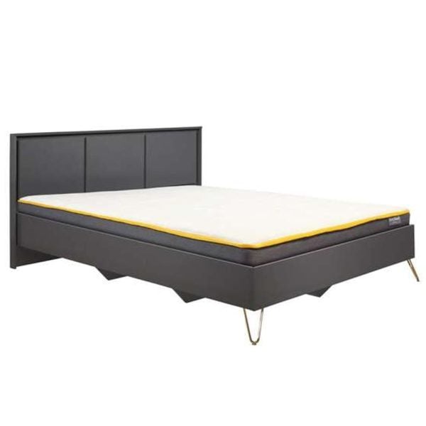 Aral Fabric Small Double Bed In Grey | Bed Sava