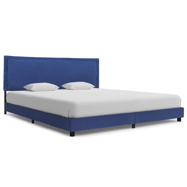 Arcadia Fabric King Size Bed In Blue | Bed Sava