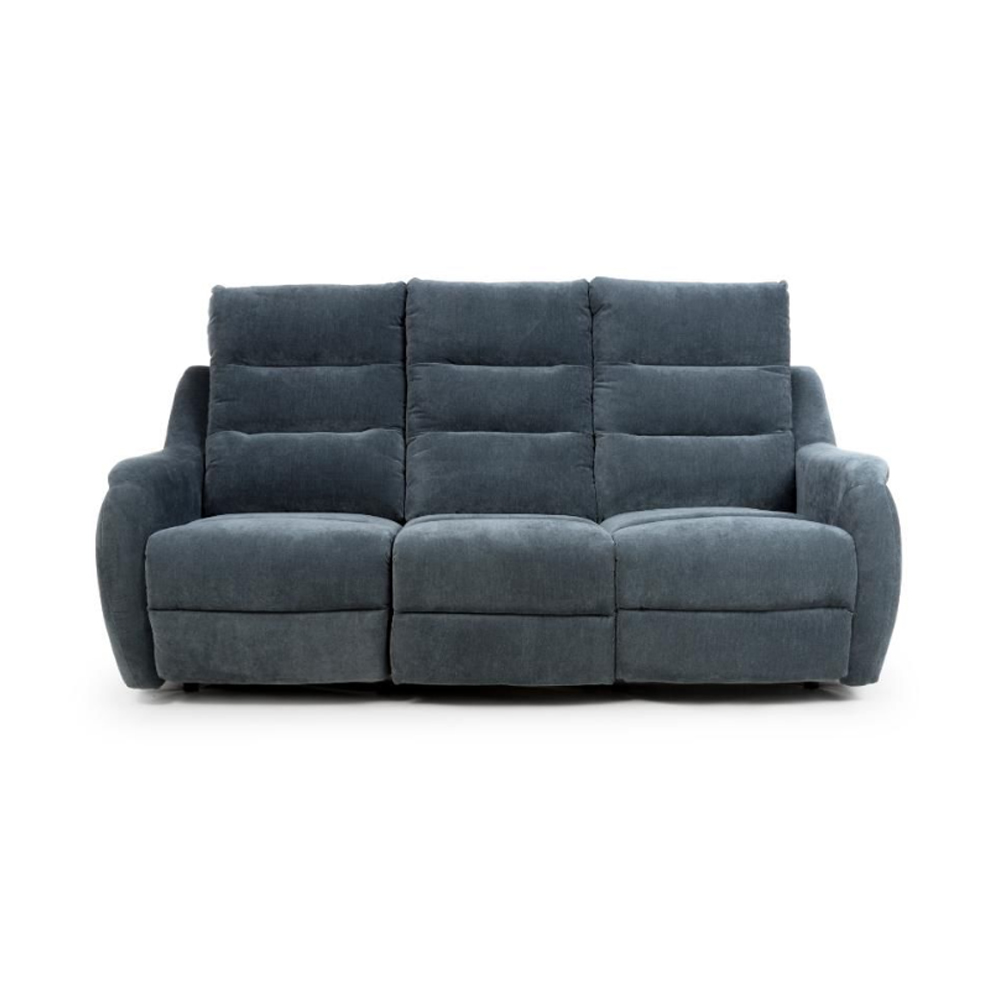 Arcata Electric Power Fabric 3 Seater Sofa In Dusk