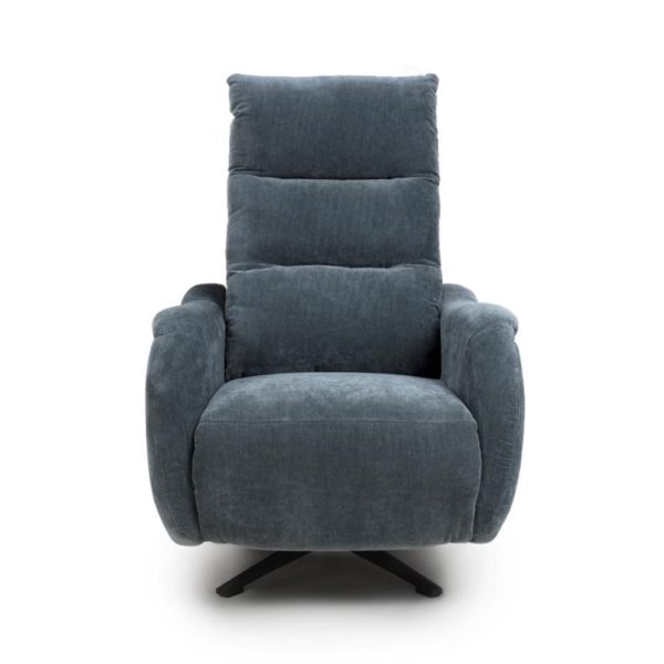 Arcata Electric Power Swivel Fabric Recliner Chair In Dusk | Bed Sava