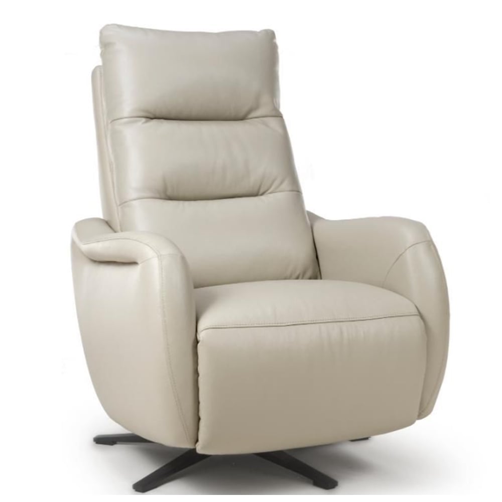 Arcata Faux Leather Electric Recliner Chair In Chalk