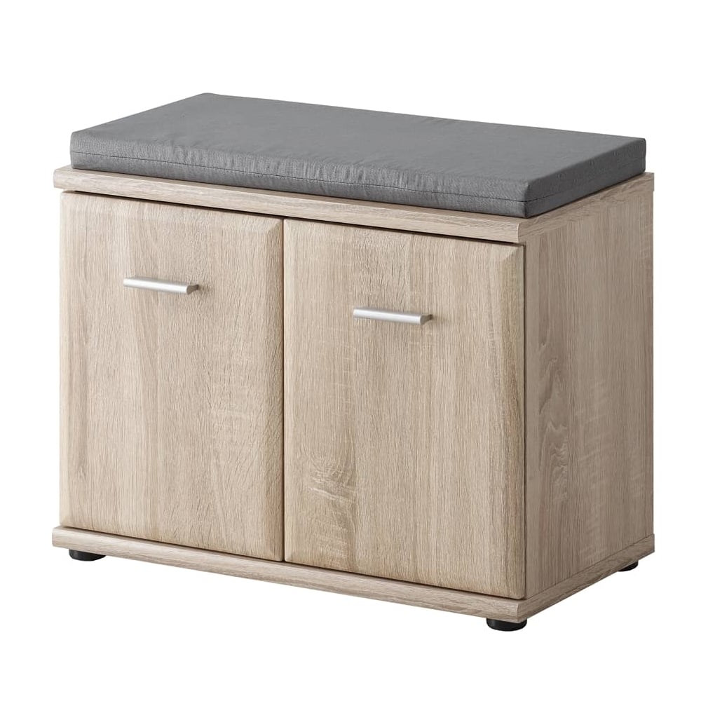 Arcata Wooden Hallway Seating Bench With 2 Doors In Sonoma Oak