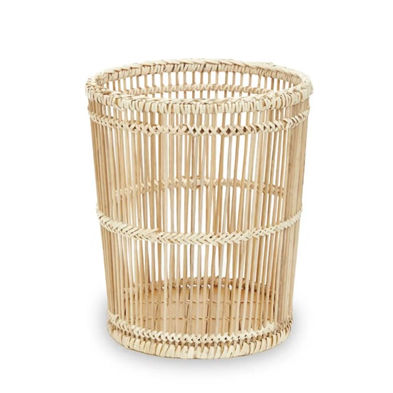 Arcola Rattan And Bamboo Bathroom Waste Bin In Natural