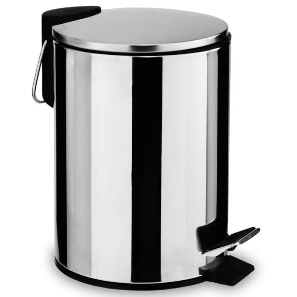 Arden Stainless Steel 3 Litre Pedal Bin In Silver | Bed Sava