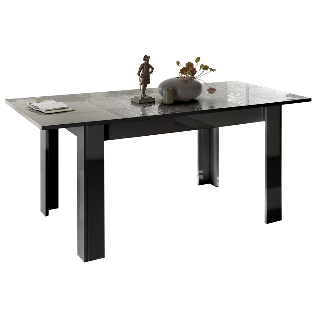 Ardent High Gloss Extending Dining Table In Grey