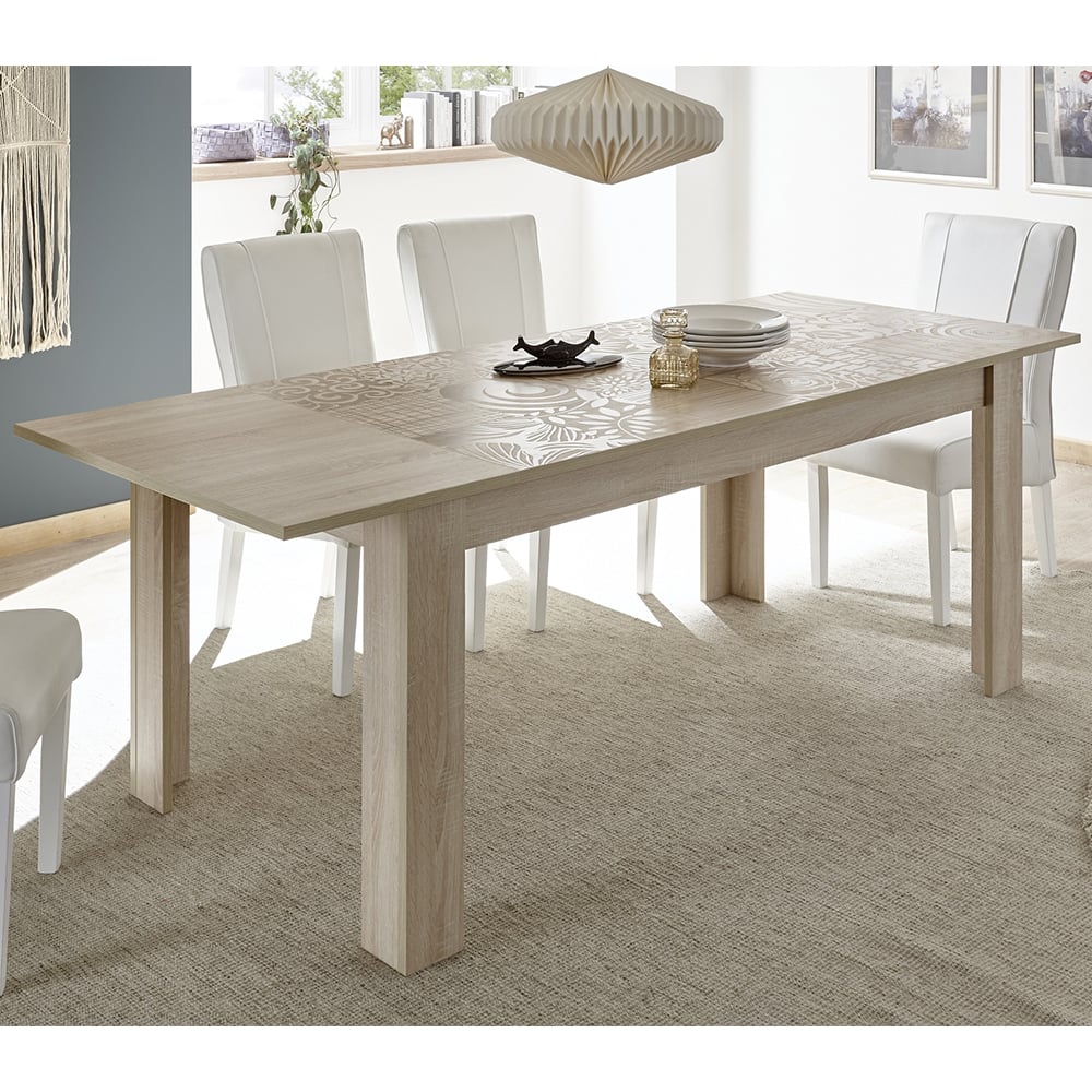 Ardent Wooden Extending Dining Table In Sonoma Oak