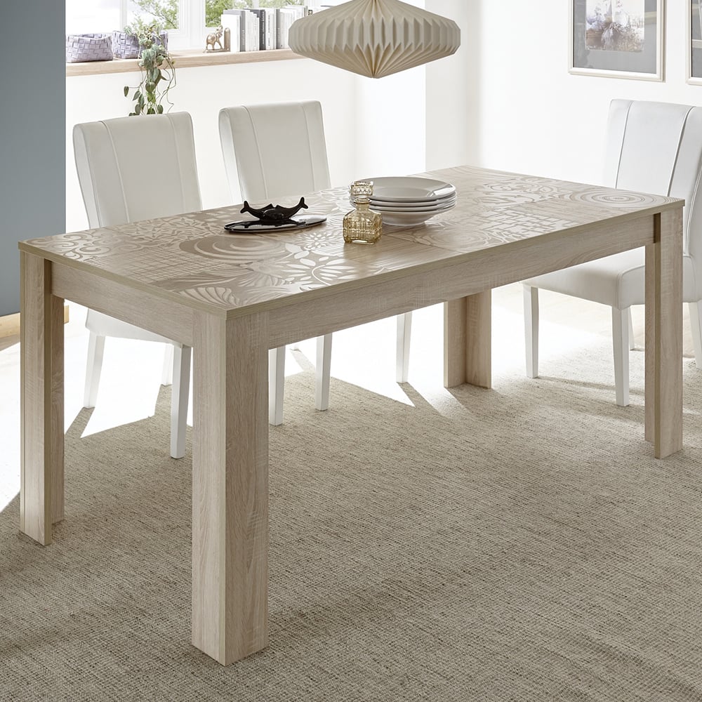 Ardent Wooden Rectangular Dining Table In Sonoma Oak
