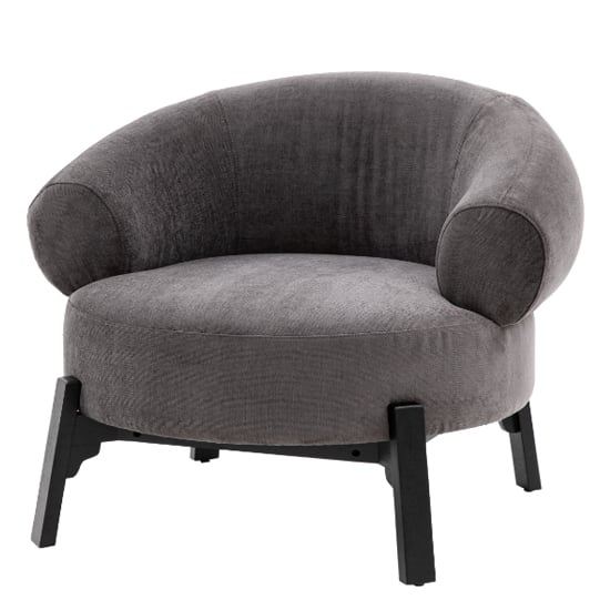 Arica Fabric Armchair With Wooden Frame In Stone