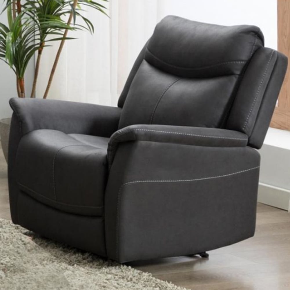 Arizones Fabric 1 Seater Sofa In Slate