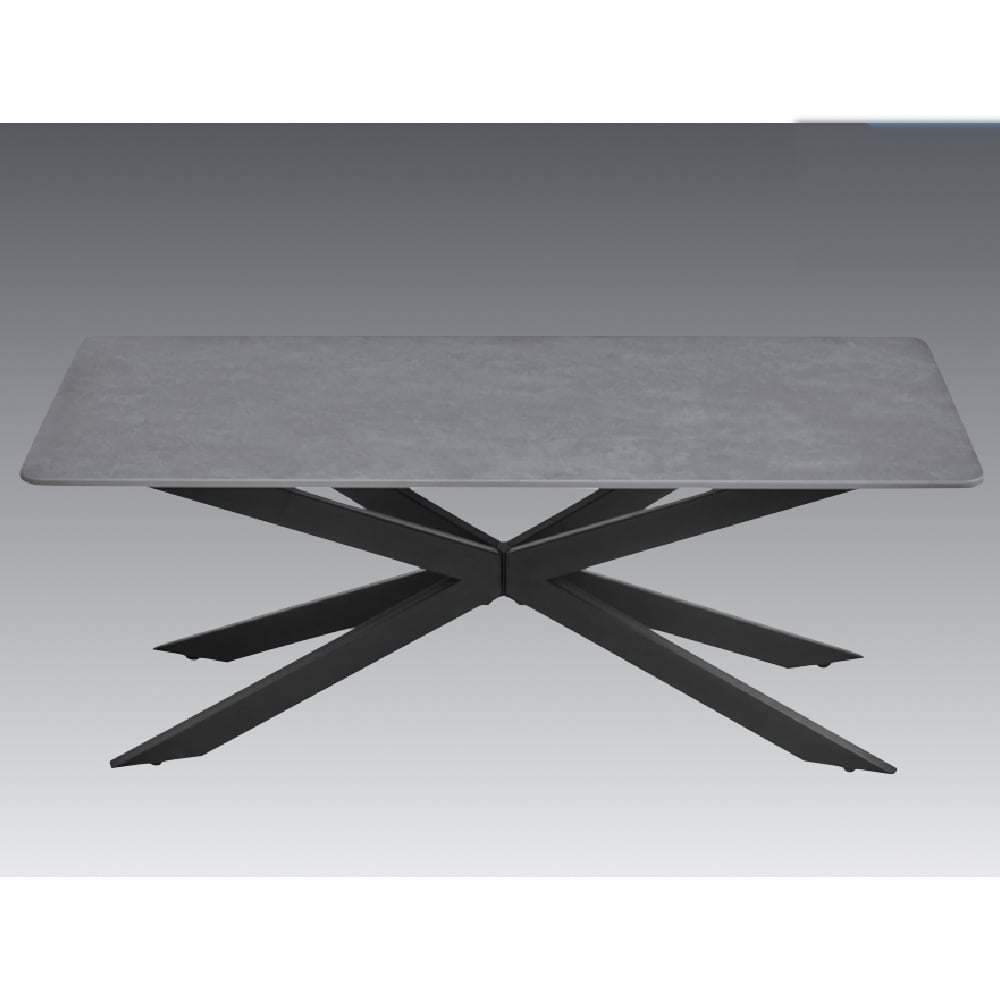 Arles Sintered Stone Coffee Table In Dark Grey