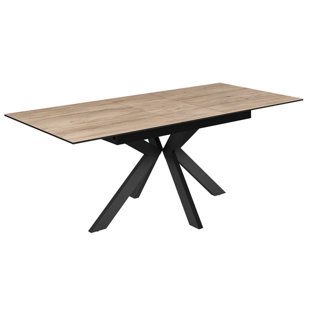 Armada Large Ceramic Extending Dining Table In Oak Effect