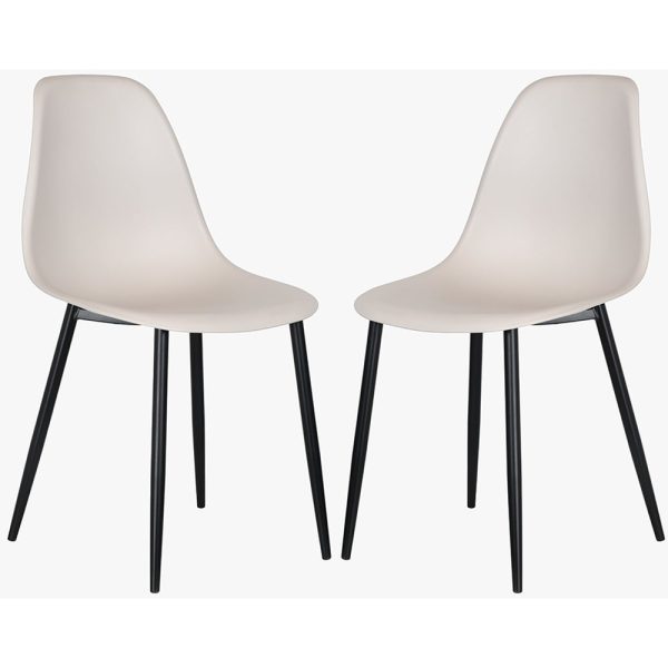Arta Curve Calico Plastic Dining Chairs In Pair | Bed Sava