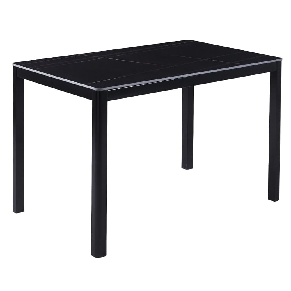 Arta Large Sintered Stone Dining Table In Black